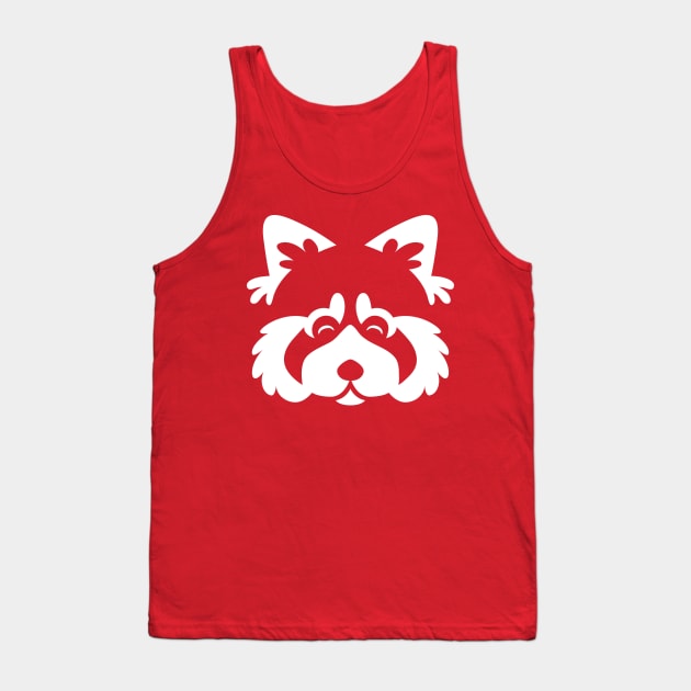 Red Panda Face Tank Top by yegbailey